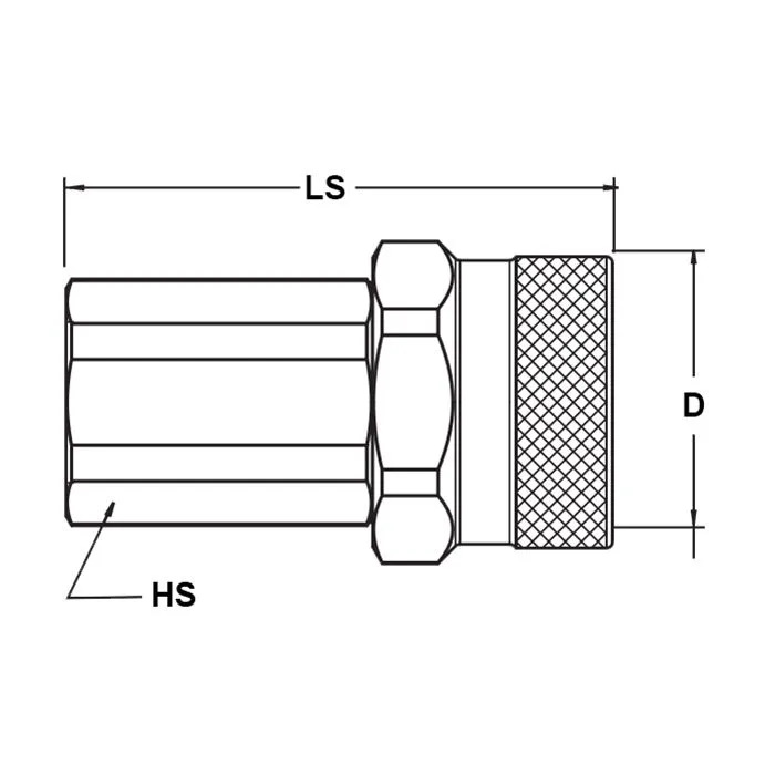 БРС серия E (VEP) резьбовая, розетка, оцинк. сталь, 3/4in TL6EF TITAN LOCK