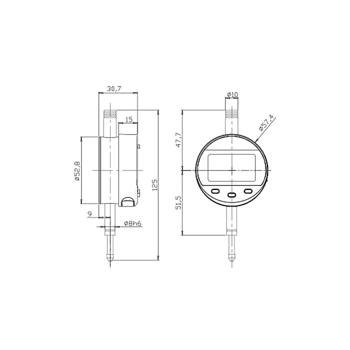 Индикатор цифровой 0-12,7мм/0,01мм, 5260-1105 Dasqua