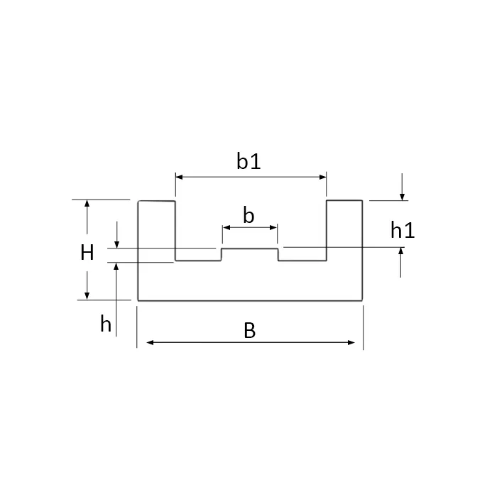 Направляющая для цепи 12B-1 тип 1E H=20 L=2000 ISKRA