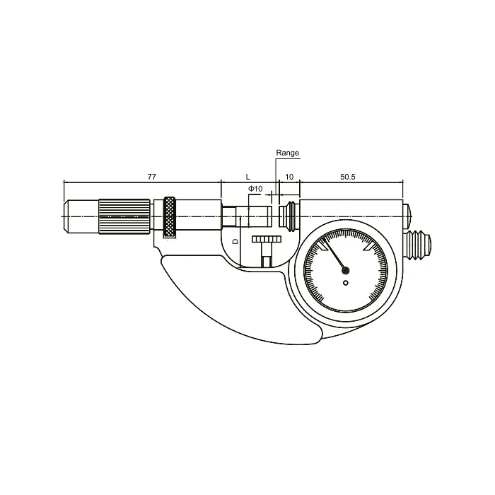 Скоба рычажная 0-25мм/0,001мм, 4146-5105 Dasqua
