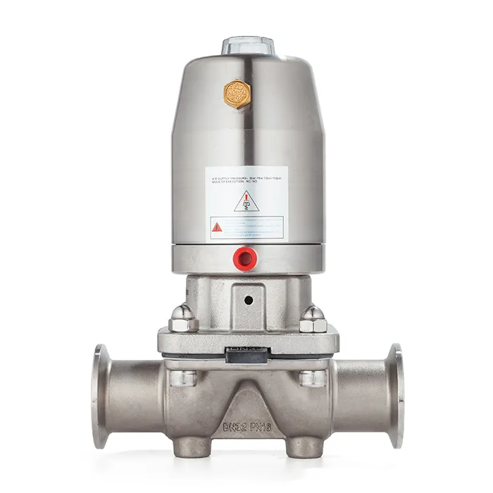 Мембранный клапан нерж.316 типа clamp, с пневмоприводом (нерж.), DN25 DIN TL25DVCL-PS TITAN LOCK
