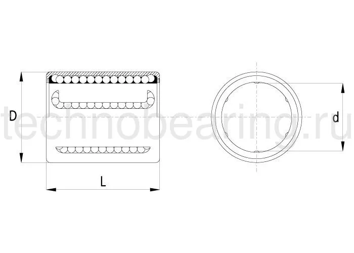 Линейный подшипник KH1630-PP TECHNIX