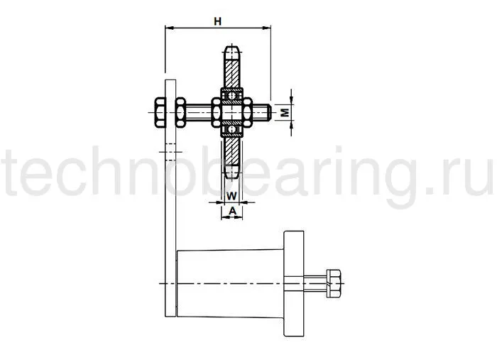 Звездочка натяжителя для однорядной цепи ZK 40-2S, 1/2"x5/16", Z=15, M12 RE011695 Sati