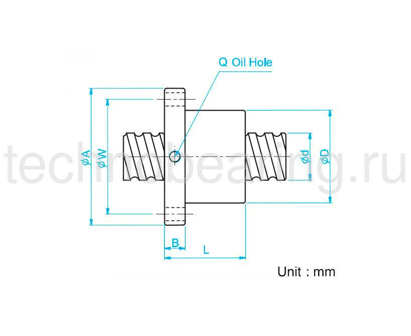 Гайка ШВП SFU1610 TECHNIX