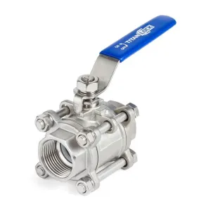 Трехсоставной шаровый кран из нержавеющей стали (AISI 304) типа "резьба-резьба", 6in, TL600TPBVSS TITAN LOCK