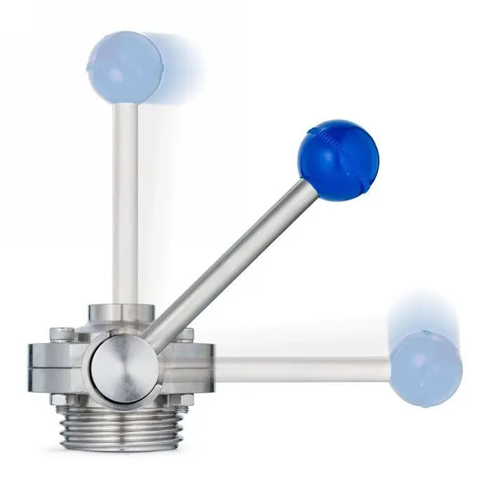 Затвор дисковый нержавеющий (AISI304) DN40, типа сварка-резьба, DIN TLSD040WTS TITAN LOCK