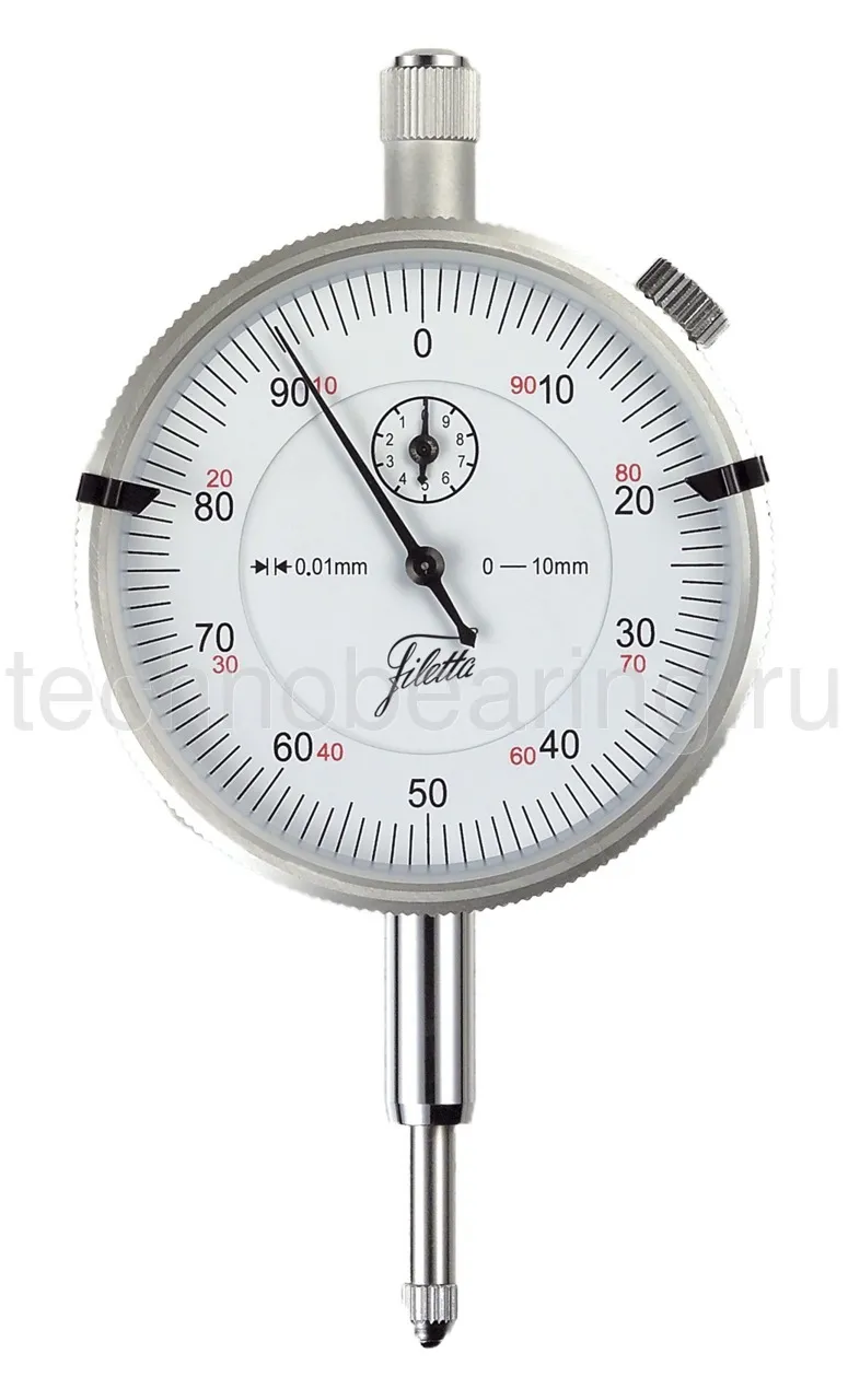 Часовой индикатор 0 - 10 мм, 0.01 мм 907.933 Filetta