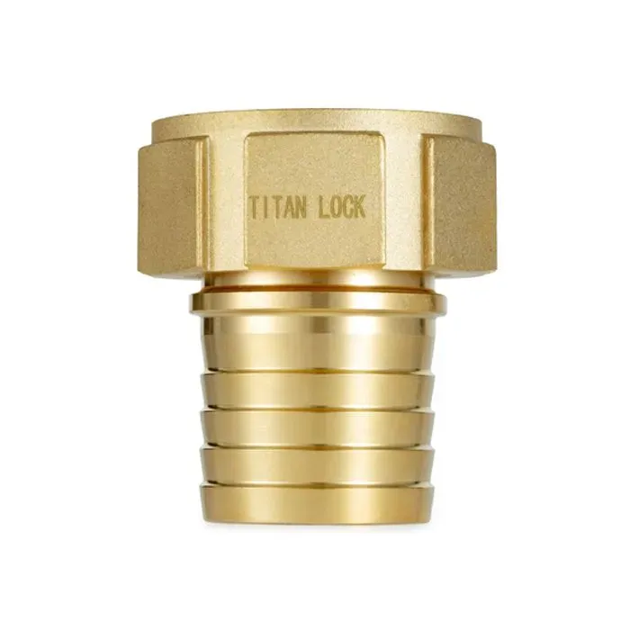 Штуцер с внутр. резьбой под рукав, латунь, 4in TLSF100BR TITAN LOCK