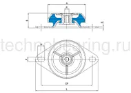 Виброизолятор ZA106X42 M16 ZA1064216W ISB