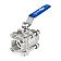 Трехсоставной шаровый кран из нержавеющей стали (AISI 304) типа "резьба-резьба", 1,25in, TL125TPBVSS TITAN LOCK