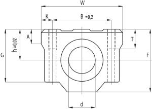 Линейный подшипник в сборе с корпусом SCV12UU NBS