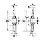 Звездочка натяжная на шариковых подшипниках для цепи 08B, Z=16, 1/2"x5/16" PC09016 (PHC 08B-1 B16) S