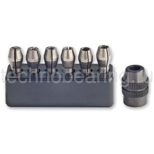 Набор стальных цанг МИКРОМОТ, 6  поз. с цанг. зажимом, в держателе 28940 Proxxon