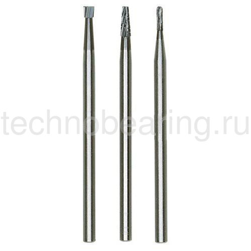 Фрезы твёрдосплавные 3 шт.(цилиндр,сфера,конус) 28752 Proxxon