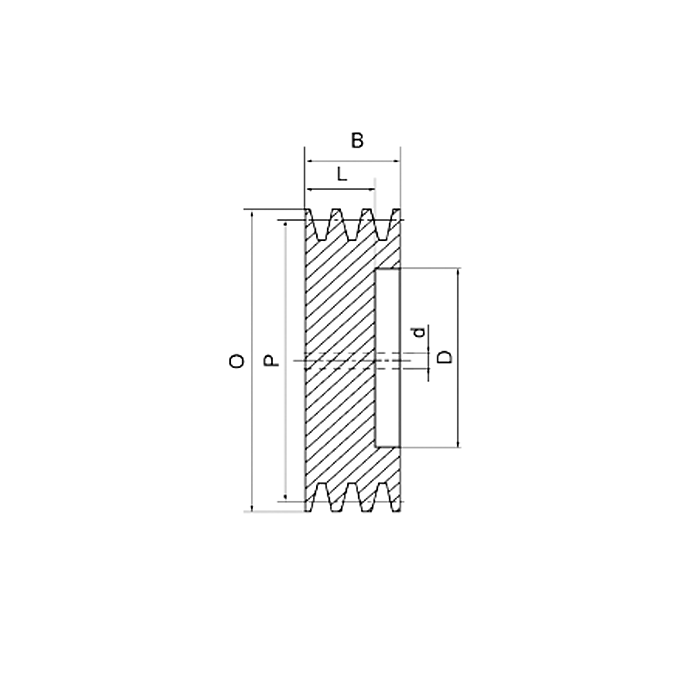 Шкив под расточку клиновой SPB 125-3 (PHP 3SPB125RSB) ISKRA