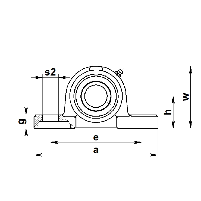 Корпус подшипника P205PL (пластик) ISKRA