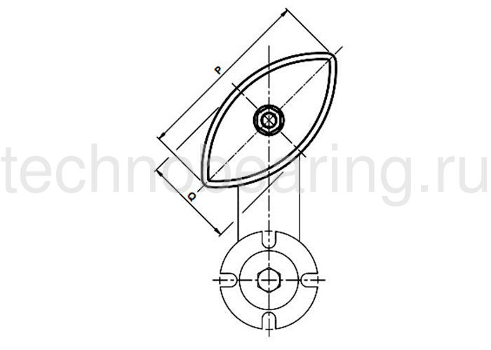 Колодка натяжителя для однорядной цепи OVR 30-4S Sati