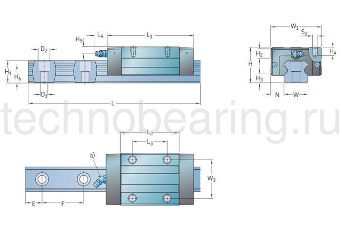 Каретка LLTHC 45 U T1 P5 SKF