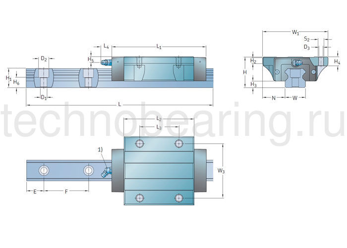 Каретка LLTHC 45 LA T1 P5 SKF