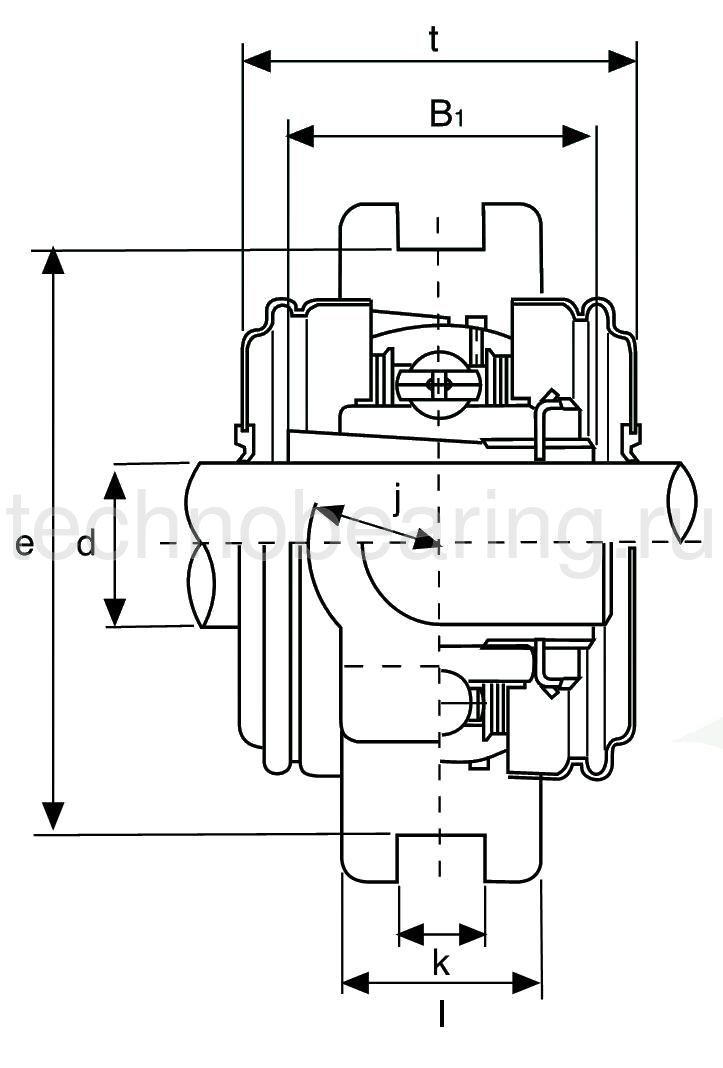 Подшипниковый узел UKT208 ISB