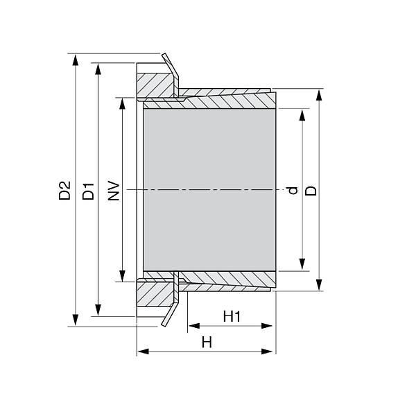 Зажимная втулка KLFF030 (PHF FX90-30x40) ISKRA