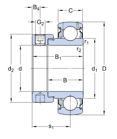 Подшипник YET204 SKF