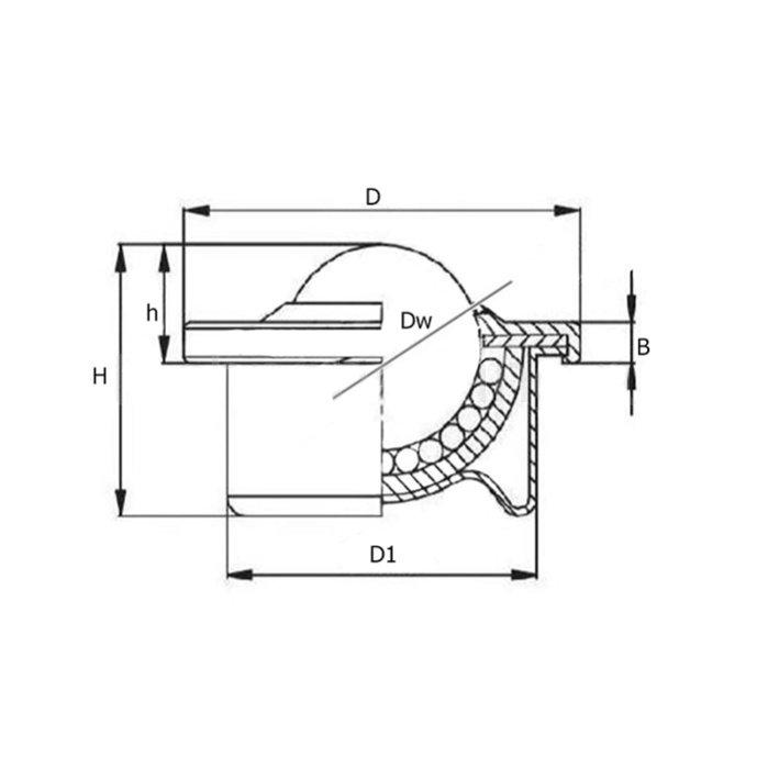 Шариковая опора CY8HCS/CS ISKRA