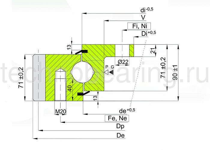 ОПУ фланцевая серия EBL.30.1155.201-2STPN ISB