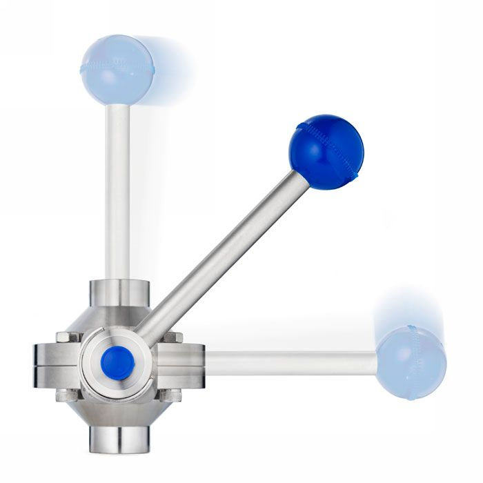 Кран шаровый нержавеющий (AISI304) DN80, типа сварка-сварка, DIN TLHBV080WDS TITAN LOCK