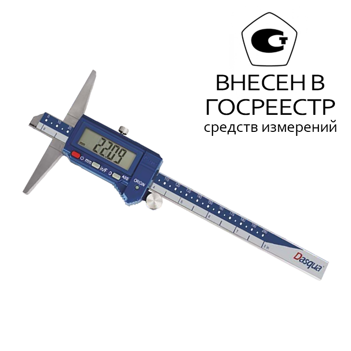 Штангенглубиномер цифровой IP67 с Bluetooth 0-150мм/0-6", 2330-3105 Dasqua