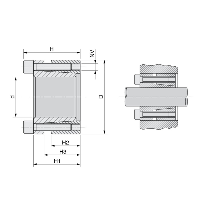 Зажимная втулка KLAA032 (PHF FX41-32x60) ISKRA