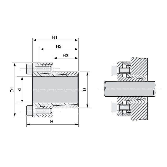 Зажимная втулка KLCC060 (PHF FX20-60x77) ISKRA