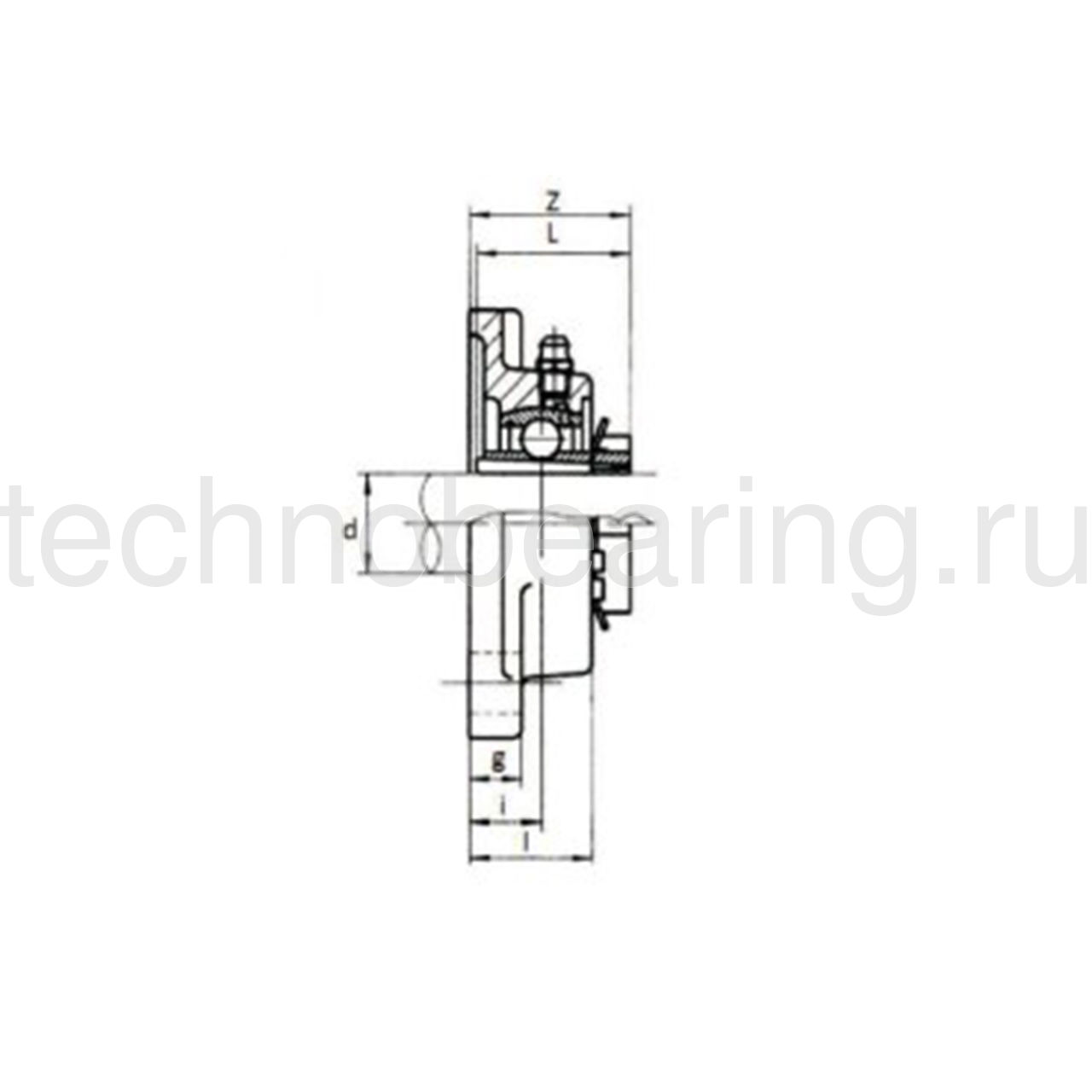 Подшипниковый узел UKF207+H2307 TECHNIX