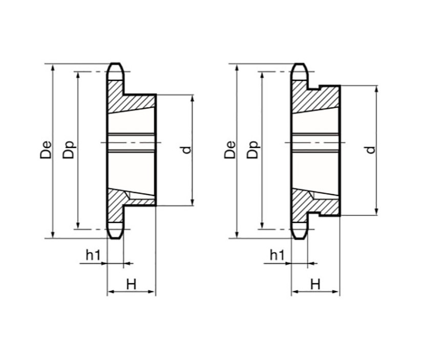 Звездочка под втулку тапербуш для цепи: 08B-2, Z=20, 1/2" x 5/16" TD09020 (PHS 08B-2 ТВ 20) ISKRA