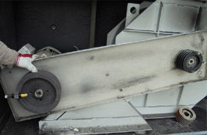 Замена шкивов и ремней на вентиляторе