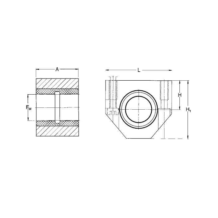Линейный подшипник в сборе с корпусом LUHR 50 PB SKF