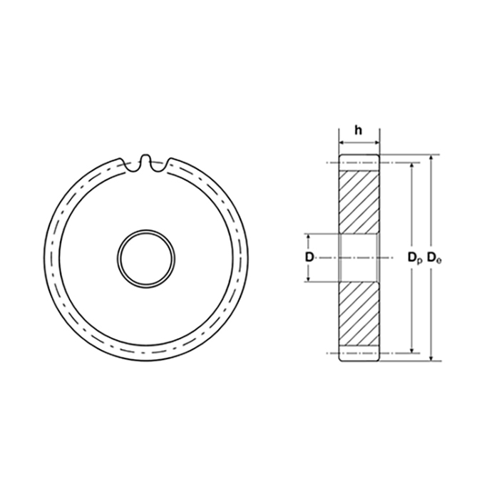 Зубчатая шестерня без ступицы M=3, Z=60 CM30060 ISKRA
