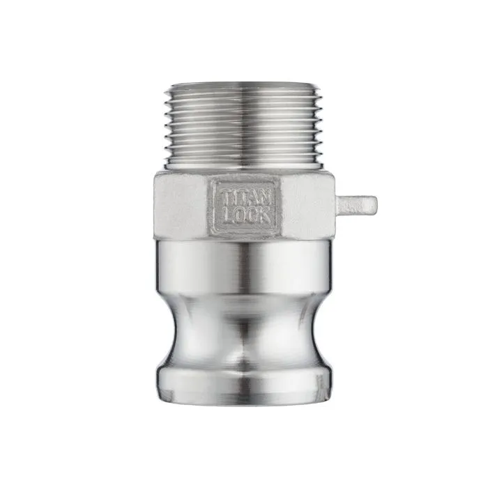 Камлок нержавеющий тип F ниппель, наруж. резьба BSP 1/2", AISI316, TL50FSS316 TITAN LOCK