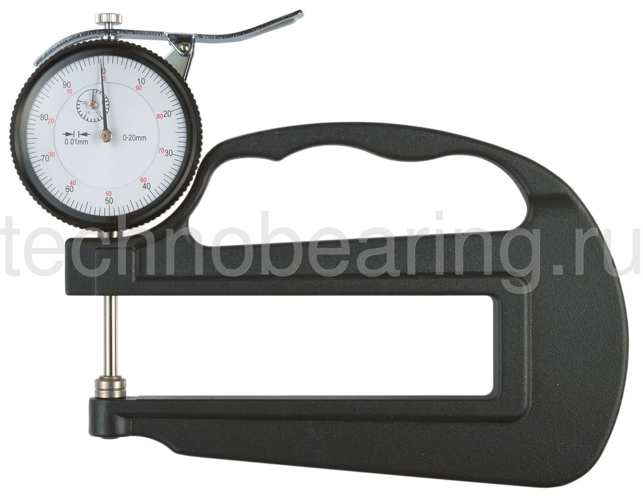 Толщиномер стрелочный 0-20мм/0.01мм/100мм SCHUT