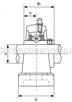Подшипниковый узел UCP205 TECHNIX
