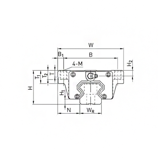 Каретка HCW15CCZAH (HGW15CCZAH) TECHNIX
