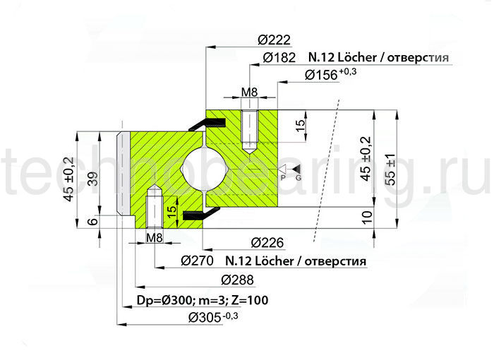 ОПУ стандартная серия с одним рядом шариков EB1.200224200-1STTN ISB