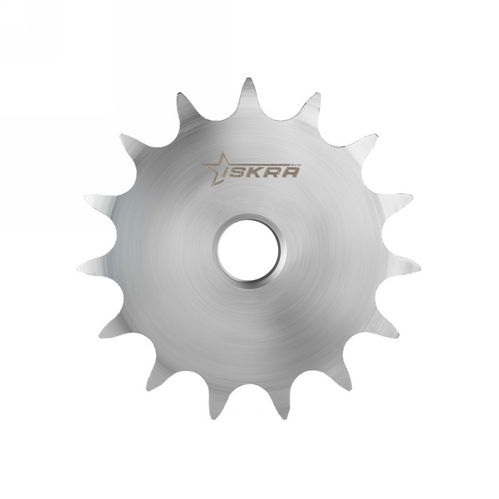 Звездочка двойная с готовым отверстием d=25, шпон. паз, для однорядных цепей: 10B-1, Z=15 ISKRA