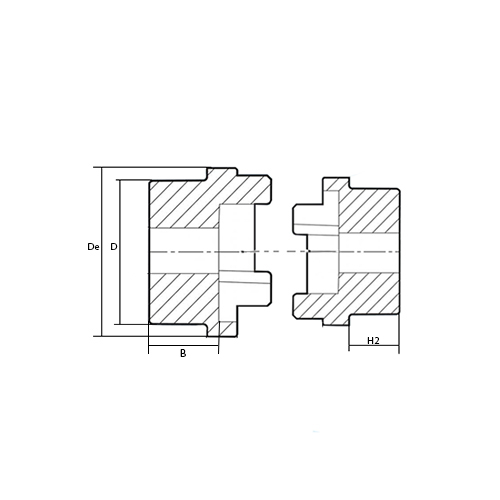 Полумуфта под расточку HRCP070 ISKRA