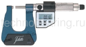 Микрометр цифровой для измерения толщины с глубокой скобой 0 - 25/0,001 мм Filetta