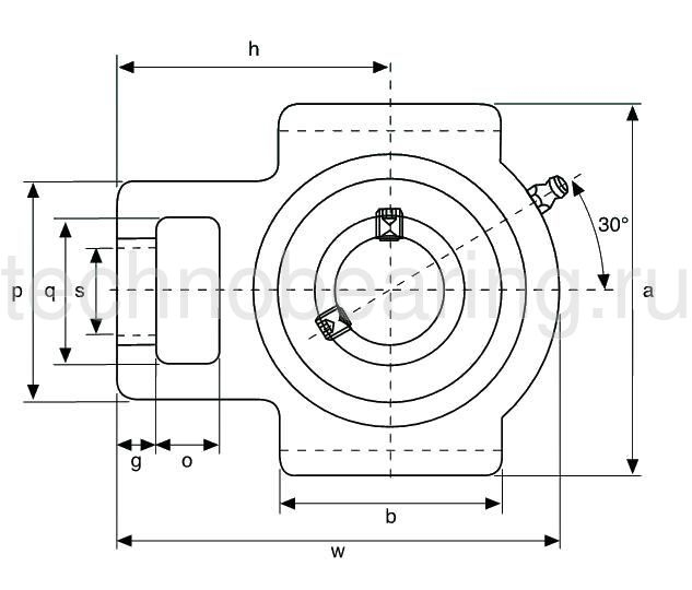 Подшипниковый узел UCT206SS ISB