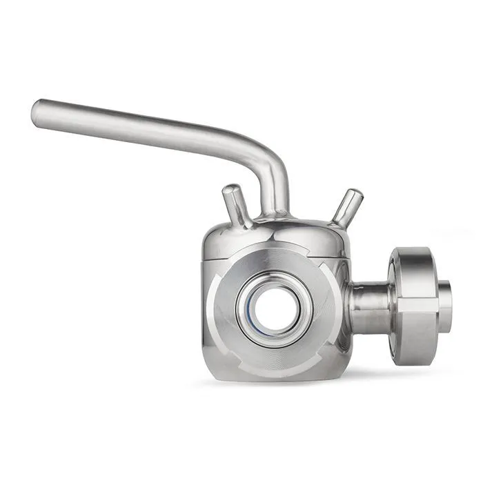 Кран пробковый трехходовой нерж 304, тип L, DN32, TL3СV32L-S TITAN LOCK