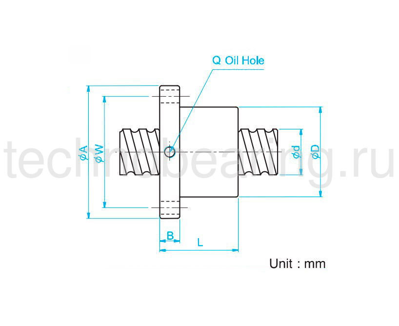 Гайка ШВП SFU4010 TECHNIX