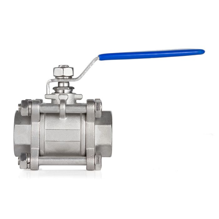 0,75in, Трехсоставной шаровый кран из нержавеющей стали (AISI 304) типа "резьба-резьба", TL75TPBVSS TITAN LOCK