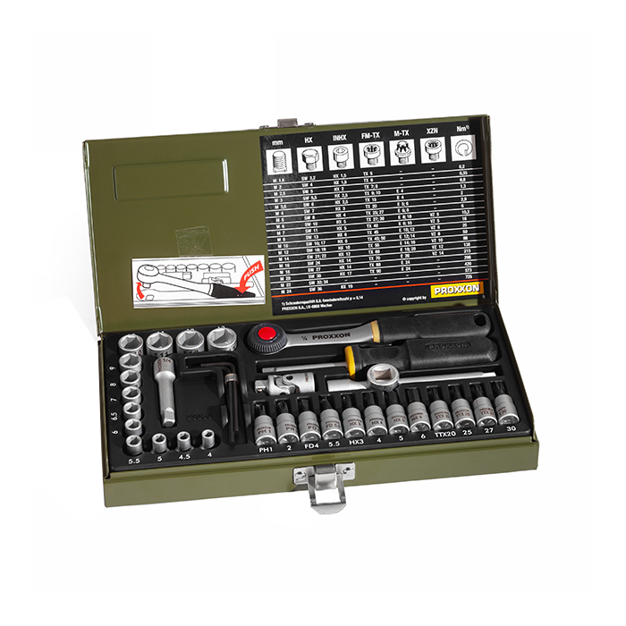 Набор точного инструмента механика 1/4", 36  поз. 23080 Proxxon
